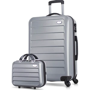 My Valice Ruby Abs 2'Li Valiz Seti  Makyaj + Orta Boy  Gri