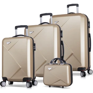 My Valice Diamond Abs 4'lü Travel Valiz Seti Gold