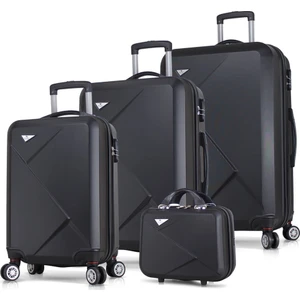 My Valice Diamond Abs 4'Lü Travel Valiz Seti Siyah
