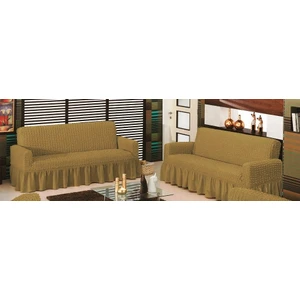 Evory Home Bürümcük Çekyat Örtüsü (3+3) - Bej