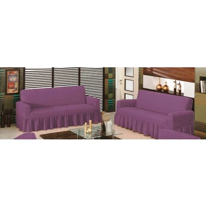 Evory Home Bürümcük Çekyat Örtüsü (3+3) - Mor