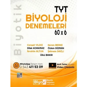 Biyotik Yayınları  TYT Biyoloji Biyotik 60 x 6 Denemeleri
