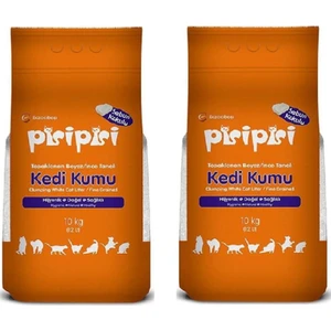 Pisi Pisi Sabun Kokulu İnce Taneli Topaklaşan Kedi Kumu 10 Kg x 2 Adet