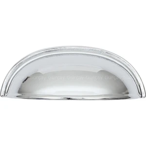 Gürçay Hırdavat Lüks Çanak Kulp Krom 64 mm 2'li
