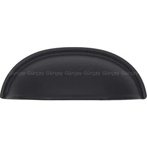 Gürçay Hırdavat Lüks Çanak Kulp Siyah 64 mm 2'li