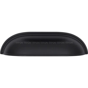 Gürçay Hırdavat Lüks Çanak Kulp Siyah 96 mm 2'li