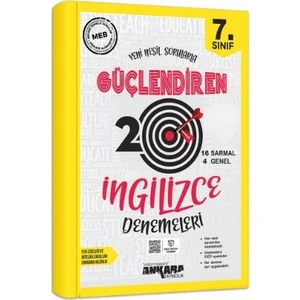 Ankara Yayıncılık 7.Sınıf Güçlendiren Ingilizce 20 Deneme Sınavı