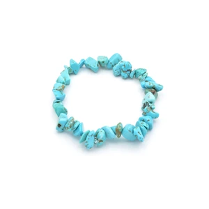 Hakiki Doğal Kırık Taş Turkuaz Bileklik 1. Kalite Doğal Taş