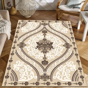 Kaymaz Taban Yıkanabilir Hint Desenli Dijital Baskılı Halı RSP140