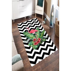 Kaymaz Taban Yıkanabilir Flamingo Çiçek Desenli Dijital Baskılı Halı RSP1455