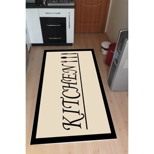 Kaymaz Taban Yıkanabilir Kitchen Yazılı Desenli Dijital Baskılı Halı RSP1474