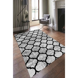 Kaymaz Taban Yıkanabilir Geometrik Oval Desenli Dijital Baskılı Halı RSP1501