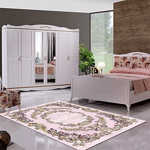 Kaymaz Taban Yıkanabilir Modern Çiçek Desenli Dijital Baskılı Halı RSP25