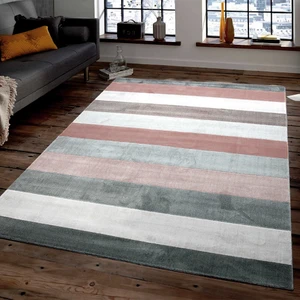Kaymaz Taban Yıkanabilir Paralel Renkler Desenli Dijital Baskı Halı RSP401