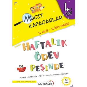 Çalışkan Yayınları 4. Sınıf Mucit Kafadarlar Haftalık Ödev Peşinde