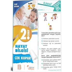 Eğitim Dünyası & Benim Hocam Yayınları - 2. Sınıf Hayat Bilgisi Çek Kopar Yaprak Test