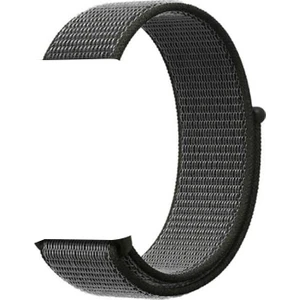 Case Street Apple Watch Uyumlu 42mm Kumaş CırtCırt Kordon Velcro Siyah