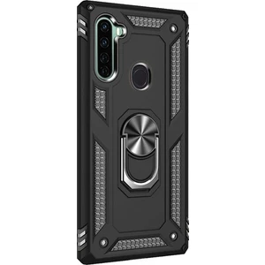 Teknogrup Xiaomi Redmi Note 8 Kılıf Çift Katmanlı Yüzüklü Manyetik Vega Kapak - Siyah