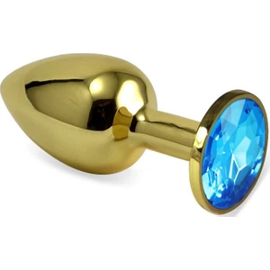 Gold Metal Taşlı Küçük Boy Anal Plug