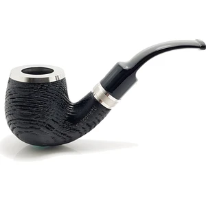 9 mm Metal Süslü Maun Eğik Sap Ahşap Pipo PY54