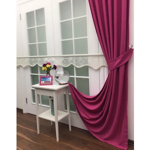 Doğa Fon Perde Soft Kumaş Ekstraforlu Düz Dikiş Fuşya 300 x 190 cm