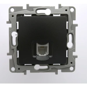 Salbei Serisi Antrasit 1 Çıkışlı RJ11 Telefon Prizi Çerçevesiz