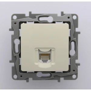 Salbei Serisi Bej 1 Çıkışlı RJ45 CAT5 Data Prizi Çerçevesiz