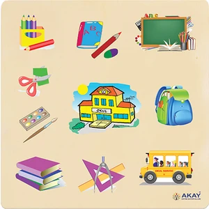 Ahşap Puzzle Okulum  30x30