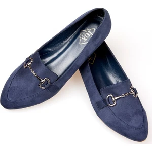 Fox Shoes Lacivert Kadın Babet G290010002