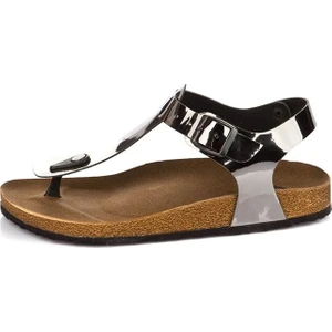 Fox Shoes Platin Kadın Sandalet B777805034
