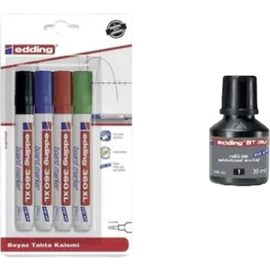 360XL Beyaz Tahta Kalemi 4'lü Paket + Edding Bt-30