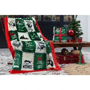 Dolce Bonita Home Wellsoft 3D Tv Battaniye Holly Jolly Yeşil