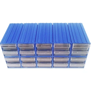 Sembol 300 Plastik Çekmeceli Kutu En Küçük Ebat 20 Çekmeceli 4,6 x 11,7 x 2,4 cm