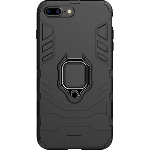 Apple iPhone 7 Plus Yüzük Standlı Armor Kılıf - Siyah