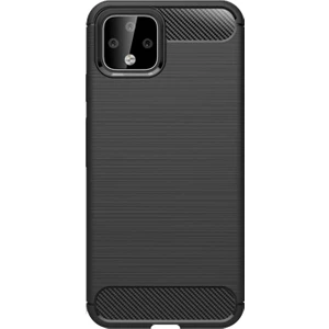 Google Pixel 4 XL Brushed Carbon Fiber Silikon Kılıf - Siyah