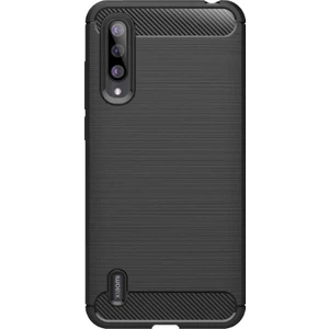 Xiaomi Mi 9 Lite Brushed Carbon Fiber Silikon Kılıf - Siyah