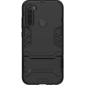 Xiaomi Redmi Note 8 Alfa Serisi Armor Standlı Perfect Koruma Kılıf - Siyah