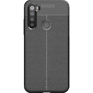 Xiaomi Redmi Note 8 Leather Tpu Silikon Kılıf - Siyah