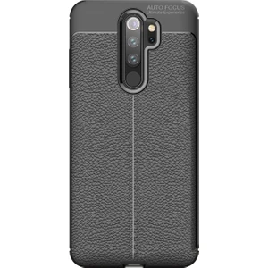 Xiaomi Redmi Note 8 Pro Leather Tpu Silikon Kılıf - Siyah