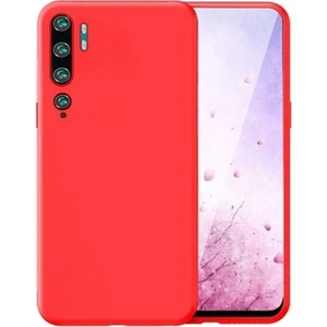Tekno Grup Xiaomi Mi Note 10 Kılıf Mat Premium Silikon Kılıf Kırmızı