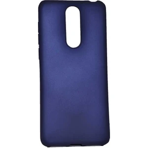 Tekno Grup Alcatel 3 2019 Kılıf Mat Premium Silikon Kılıf + Cam Ekran Koruyucu Lacivert