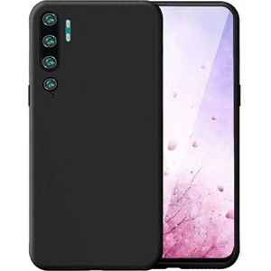 Tekno Grup Xiaomi Mi Note 10 Kılıf Mat Premium Silikon Kılıf + Tam Kaplayan 5D Cam Siyah