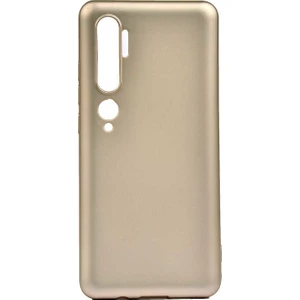 Tekno Grup Xiaomi Mi Note 10 Kılıf Mat Premium Silikon Kılıf + Tam Kaplayan 5D Cam Gold