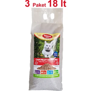 Bonny Nice  Çam Pelet Kedi Kumu 3.6 kg 6 l x 3 Paket 18 l