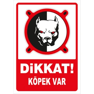 İyi Olsun Dikkat Köpek Var Uyarı İkaz Levhası Pitbull Bahçe Dükkan Tabelası Sac