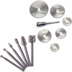 12'li Set Hss Matkap Ucu 6'lı Ahşap Oyma Dremel + 6'lı Döner Dairesel Mini Testere