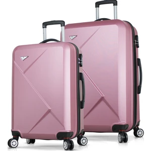 My Valice Diamond Abs 2'li Valiz Seti (Orta ve Büyük) Rose Gold