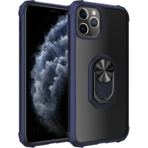 Coverzone Apple iPhone 11 Darbe Koruyucu Yüzük Tutuculu Döner Standlı Kılıf - Lacivert