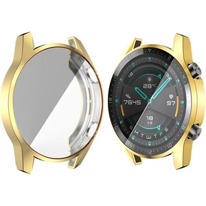 Huawei Watch GT 2 46 mm 360 Koruma Ultra İnce Silikon Kılıf AL-31650 - Gold