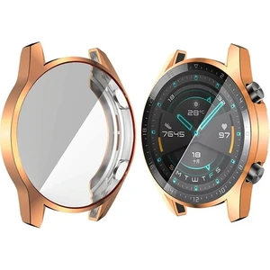 Huawei Watch GT 2 46 mm 360 Koruma Ultra İnce Silikon Kılıf AL-31650 - Rose Gold